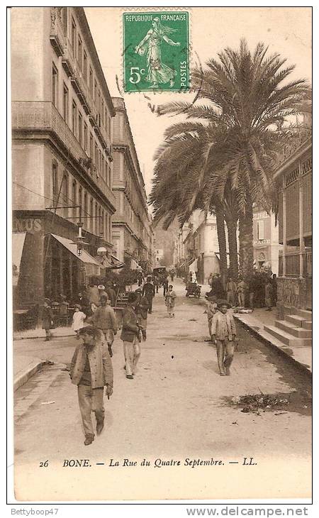 ALGERIE BONE LA RUE DU QUATRE SEPTEMBRE