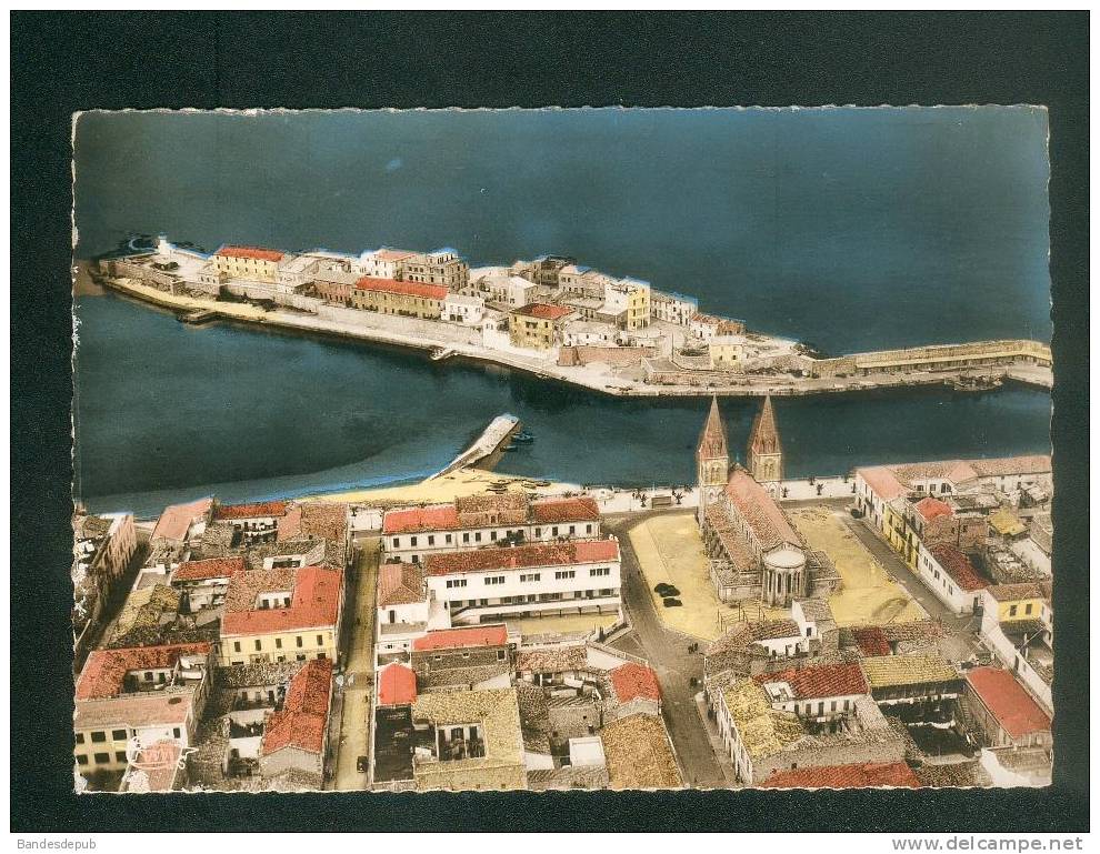 CPSM - Algérie - La Calle ( Bône ) - Vue aérienne sur l' Eglise et le Port ( COMBIER CIM 27 19 A)