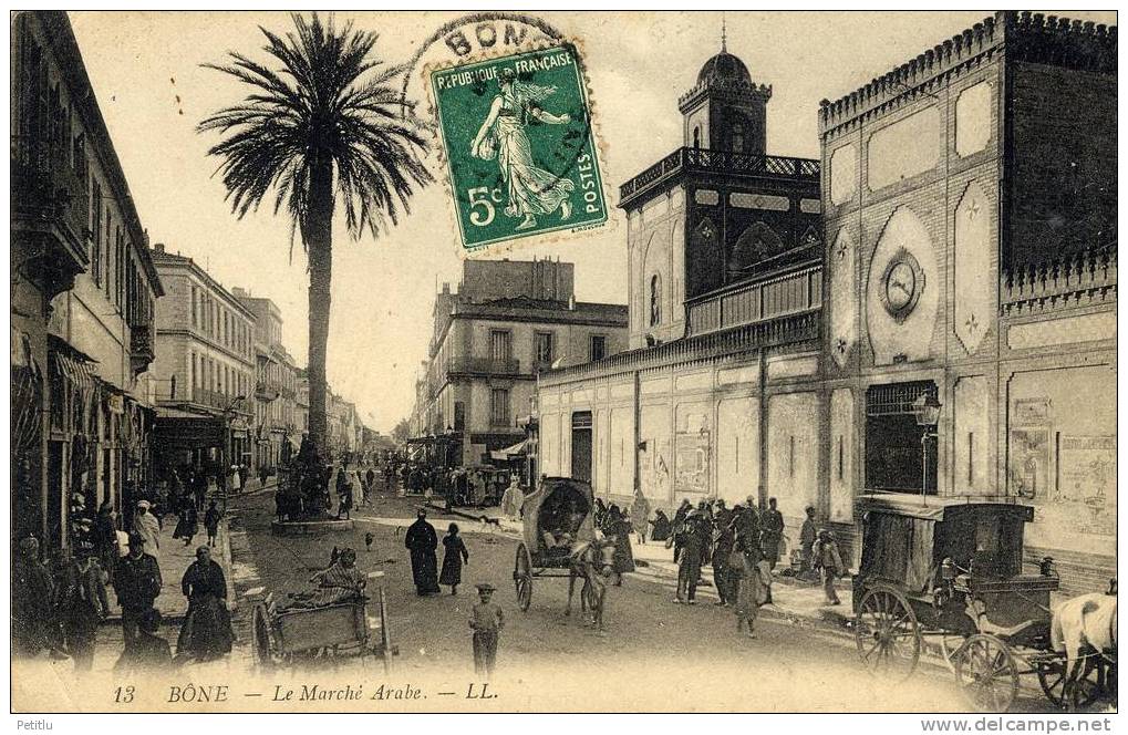 Algérie, Bône, Animation, Le Marché Arabe