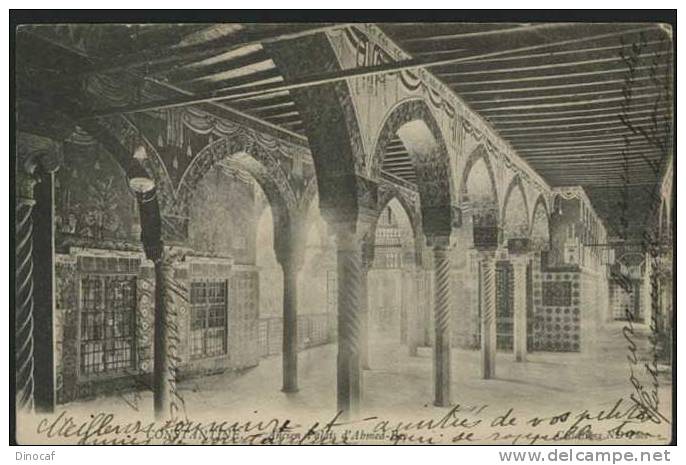 Annaba, Algeria, Constantine - 1904 Old Postcard, Ancien Palais d´Ahmed-Bey. Palace Interior USED