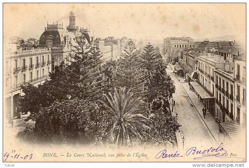 NK-BO 021-Algérie-Bone-Le Court National vue Prise de l'église-N.D-