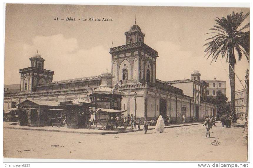 CPA ALGERIE BONE Le Marché Arabe Animation