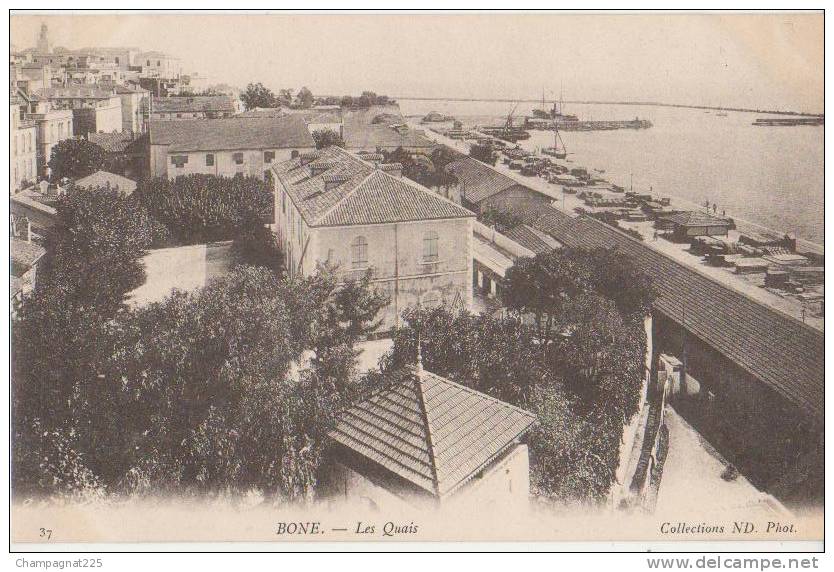 CPA ALGERIE BONE Les Quais Perspective Série N.D. N° 37