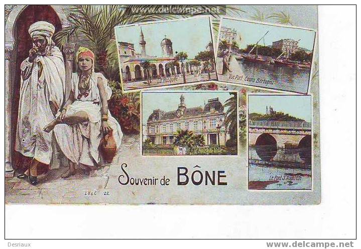 ALGERIE , BONE , CARTE MULTI VUES