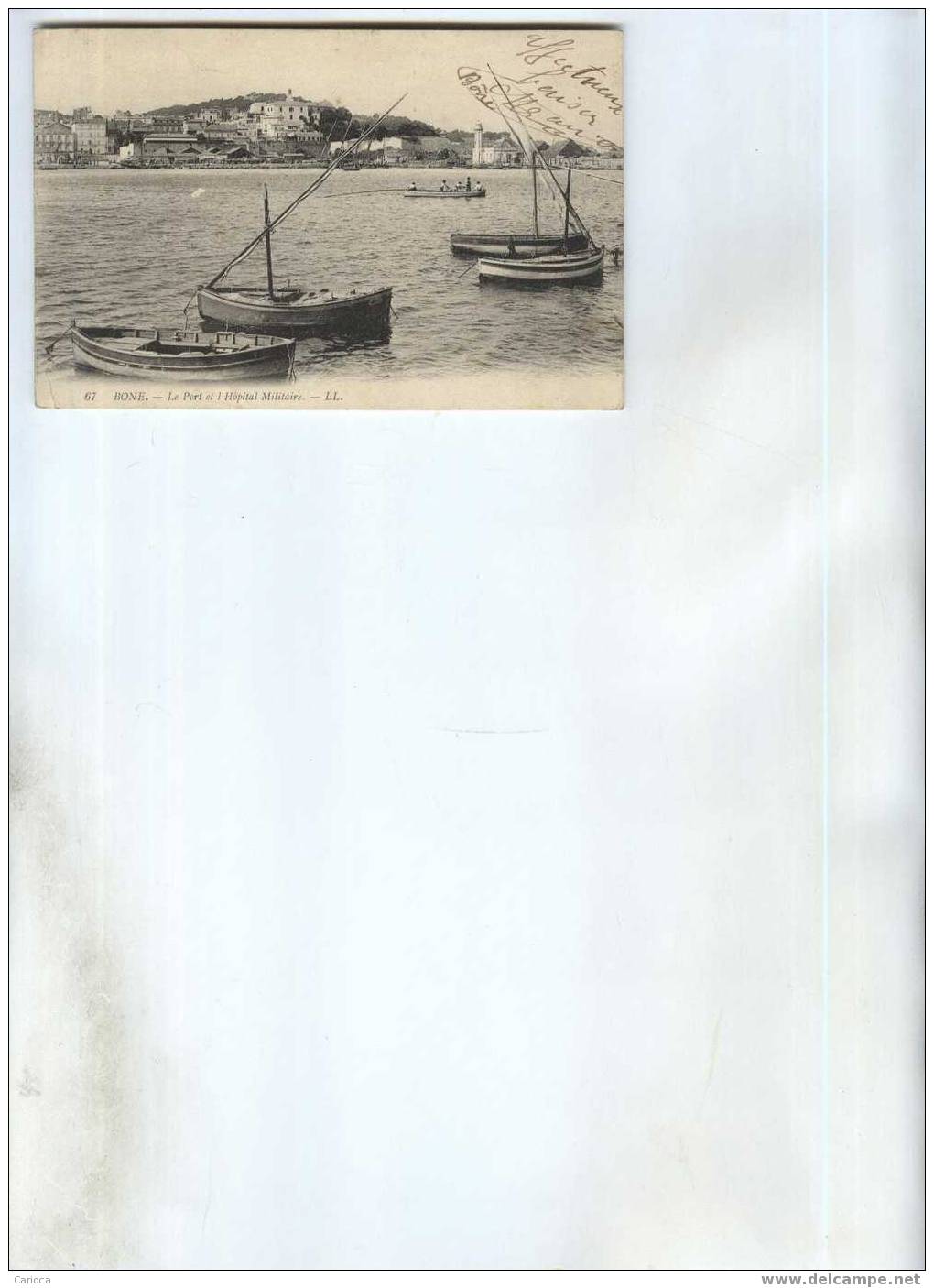 CP BONE LE PORT ET L HOPITAL MILITAIRE  EN 1909