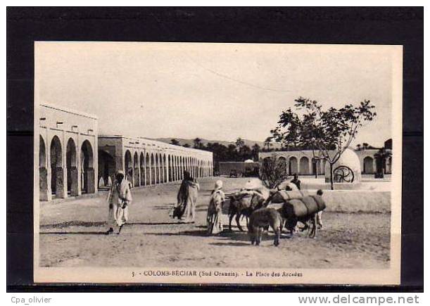 ALGERIE Colomb Béchar Place des Arcades, animée, ed Pastor 5, 192?