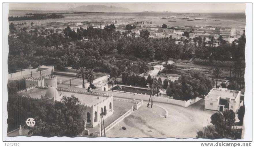 JP . ALGERIE  .COLOM BECHAR . le cercle des officiers et la palmeraiie . 1959 .  bien sympa  .