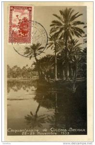 CINQUANTENAIRE DE COLOMB BECHAR  -  NOVEMBRE 1953  -  VOIR CACHET AU DOS