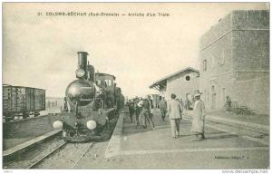 Algérie - Colomb-Béchard - Arrivée d'un Train