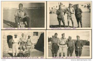 Guerre 1940 Colomb-Béchar 12 cartes-photos Militaires Soldats Français(1Légion?) départ 29-1-1940 au 1-12-1940 Gros Plan