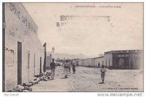 ALGERIE.COLOMB- BECHARD.LA GRAND RUE CHARCUTERIE ROUX VIN EN GROS ...VOIR CACHET AU DOS ...petite plissure