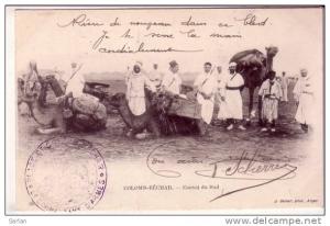 ALGERIE , Tampon; Place de Taghit , Geiser N° 30 , COLOMB BECHAR , Convoi du Sud