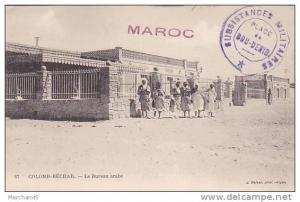 ALGERIE.COLOMB- BECHAR .LE BUREAU ARABE  CACHET MILITAIRE VOIR SCAN.... un peu decollee aux coins