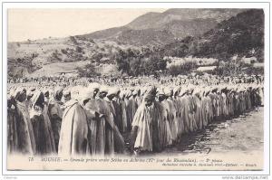 CPA Bougie Bejaia Algérie grande prière Sebha ou Achrine (27 ème jour Ramadan) 2 ème phase édit A. Caravano n°78