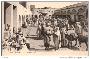 ALGERIE- ref no 855 - biskra - le marché  - bon etat