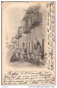 ALGERIE- ref no 803- biskra  - la rue des femmes ouled nails -   -bon etat