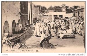 ALGERIE- ref no 737- biskra - la place du marché- bon etat