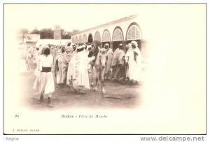 ALGERIE- ref no 700- biskra - place du marché- j geiser ,alger photo  - bon etat