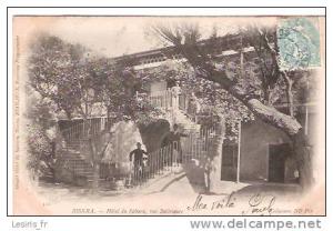 CPA - BISKRA - HOTEL DU SAHARA - VUE INTERIEURE - 112 - ANIMEE - PRECURSEUR - JEAN JEAN NOUVEAU PROPRIETAIRE -