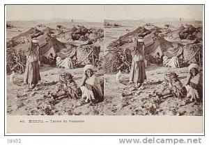 Algérie - Z741 - Biskra - Tentes de Nomades - Carte Stéréoscopique - bon  état