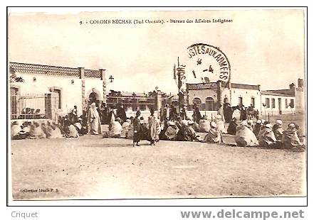 cpa Colomb Béchar, Bureau des Affaires Indigènes, cachet Dépot des Isolés Marocains