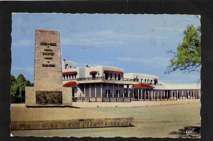 ALGERIE-COLOMB BECHAR--Bordj administratif  +OBLIT F M  POSTE AUX ARMEES 1962 1 10