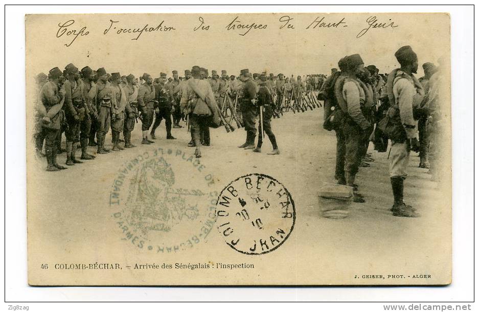 COLOMB BECHAR ARRIVEE DES SENEGALAIS L INSPECTION