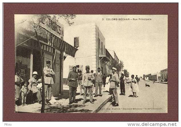 ALGERIE - COLOMB BECHAR - RUE PRINCIPALE - SUPERBE PLAN TRES ANIME