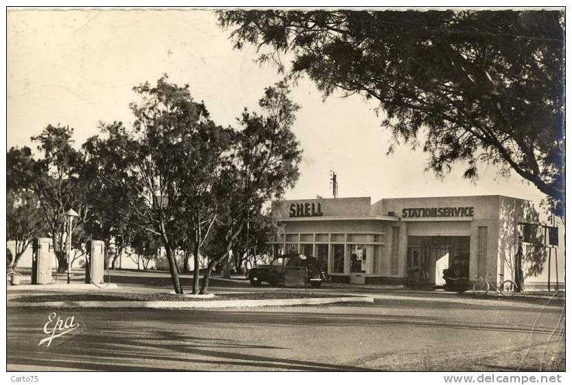 ALGERIE - COLOMB-BECHAR - Station Service Shell - Automobile - Pompes à essence