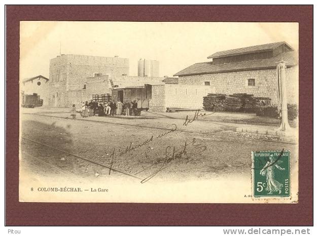 ALGERIE - COLOMB BECHAR - LA GARE - BEAU PLAN ANIME