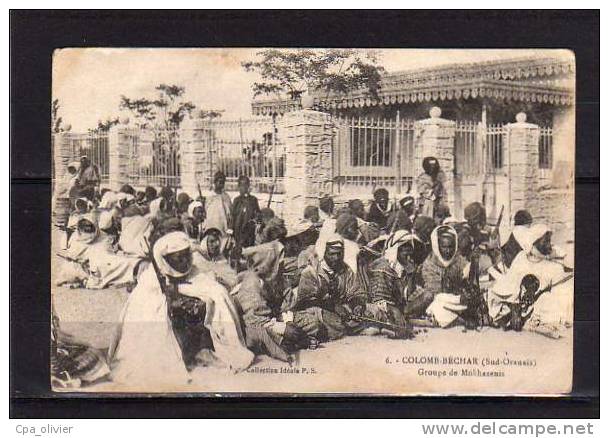 ALGERIE Colomb Béchar Types, Groupe de Mokhazenis, beau plan, ed Idéale PS 6, Sud Oranais, 191?