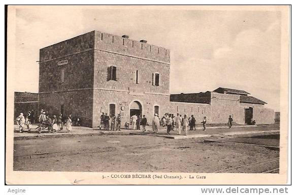 ALGERIE- ref no 682- colomb bechar -  la gare -