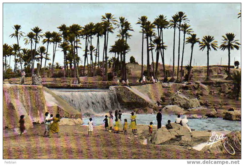 AFRIQUE. ALGERIE. AUTRES VILLES. COLOMB BECHAR. Le barrage. Carte Dentelée.