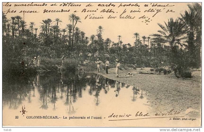 NK-CB 01-Algérie-Colomb-Béchar- La Palmeraie et l'Oued-J. Geiser-