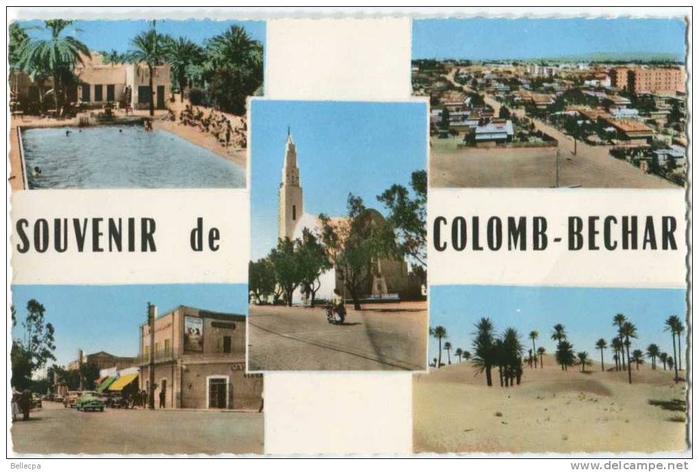 ALGERIE CPSM COLOMB BECHAR Souvenir Multivues fantaisie