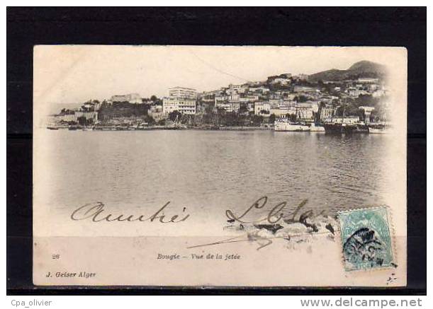 ALGERIE Bougie Vue Générale, Jetée, ed Geiser 26, 190?, dos 1900