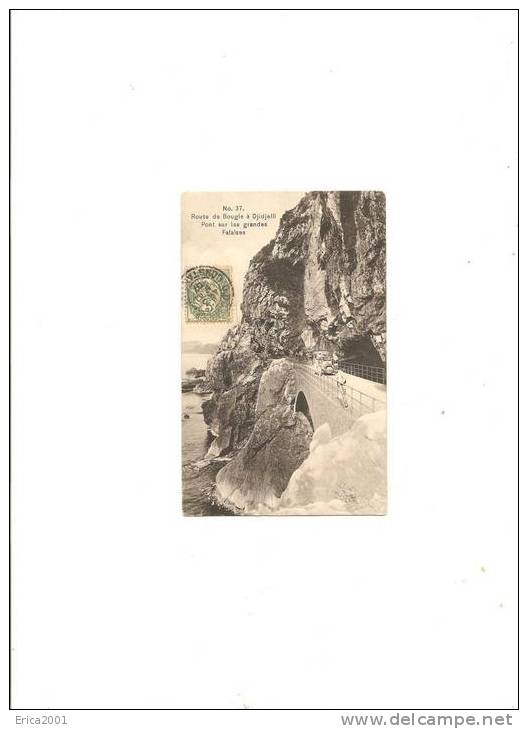 Bejaia  ( Bougie)  .route de Bougie à Djid et  pont sur les grandes falaises Jelli