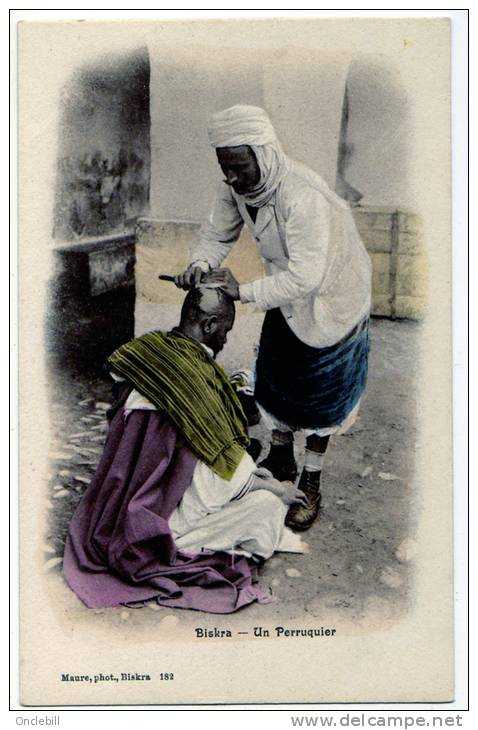 biskra algérie coiffeur perruquier 1910 état superbe