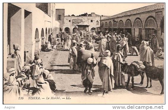 ALGERIE- ref no 855 - biskra - le marché  - bon etat