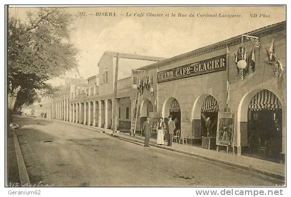 CPA Algerie BISKRA (cafe glacier)
