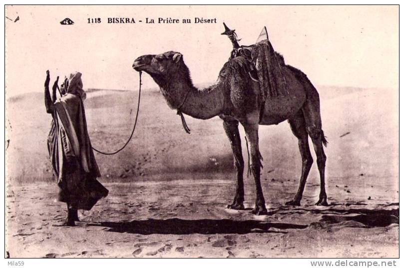 Biskra. La Prière au Désert.