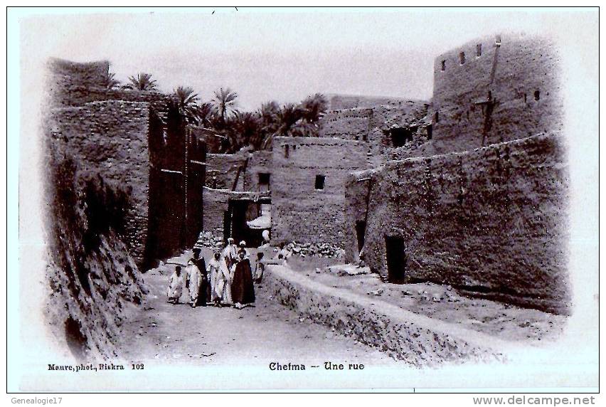 CPA ETRANGERE 26 ALGERIE BISKRA CHEFMA Une rue