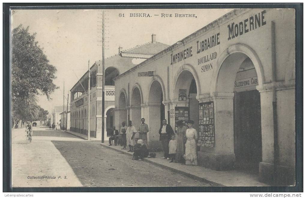 - CPA ALGERIE - Biskra, rue Berthe