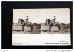 BISKRA CAVALIER COSTUME DE FETE SERIE N° 9   STEREOSCOPIQUE JULIEN DAMOY