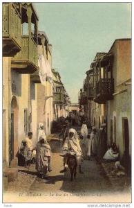 NK-BI 026-Algérie-Biskra-La rue des Ouled Naïls-Trés animé-Ane--L.L.