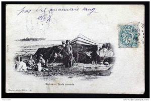 Biskra - Algérie - Tente Nomade -1906 - Dos précurseur -