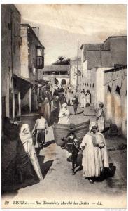 CPA   BISKRA  (ALGERIE).  RUE TOUSSAINT, MARCHE AUX DATTES.