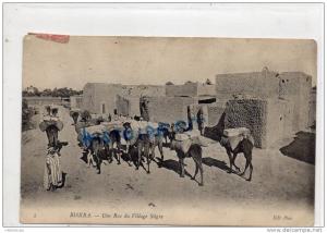 AFRIQUE -  ALGERIE - BISKRA - UNE RUE DU VILLAGE NEGRE