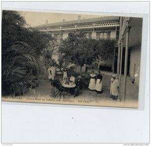 ALGERIE  BISKRA   Grand-hôtel du Sahara  , cour intérieure