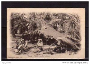 ALGERIE Biskra Types, Tente sous les Palmiers, ed Maure 175, 1905